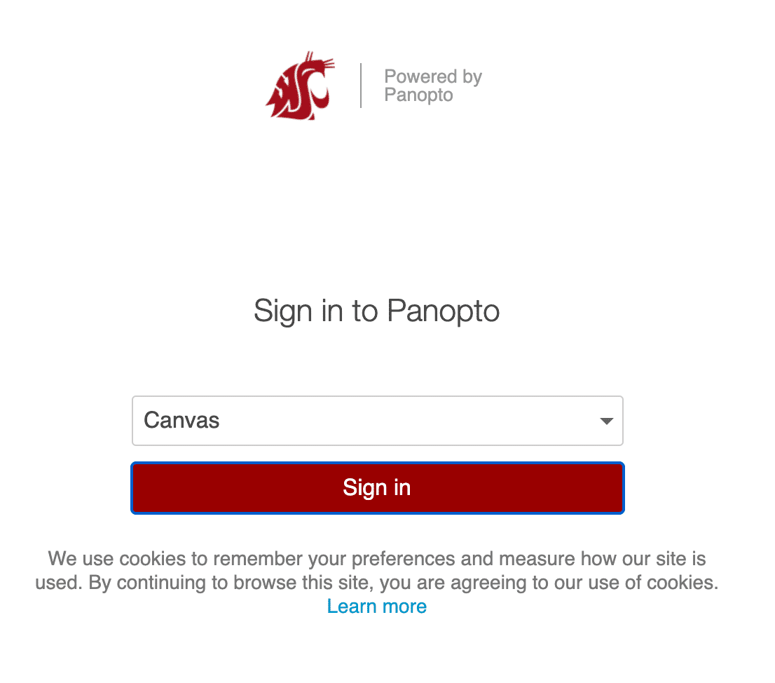 Sign-in-Panopto