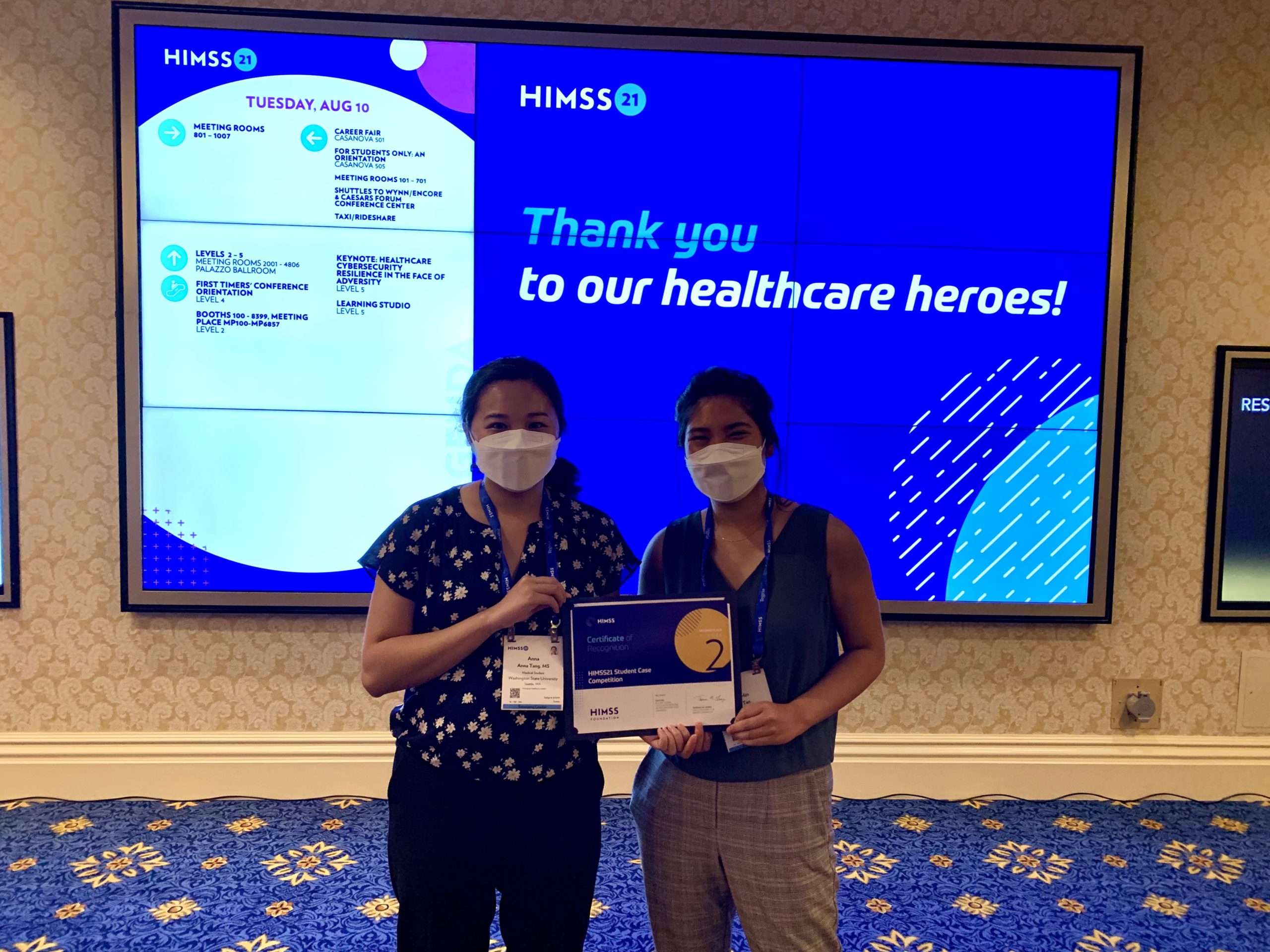 Anna Tang and Shi Min Tan at HIMSS